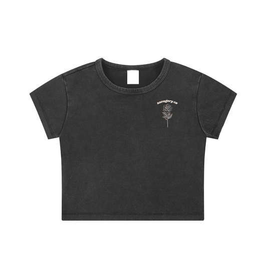 Snow Washed Crop Top